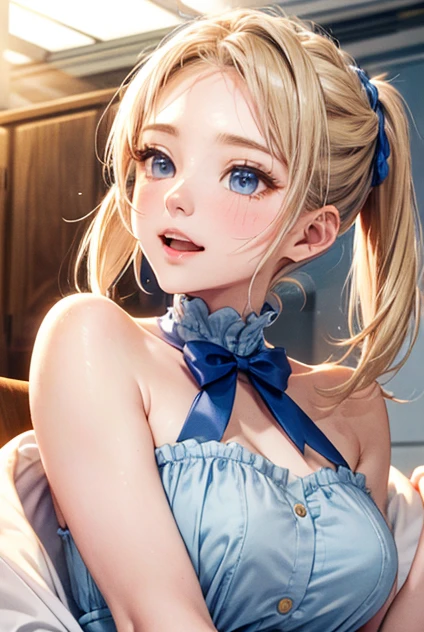 (Photorealistic:1.2), (Raw photo, Highest Quality, masterpiece, best quality, Perfect Body, detailed beautiful face, top quality, khuge file size, super detail, high resolution,very detailed, highly detailed, cg, unified, 8k wallpaper, detail), sex, (vaginal penis), Spread legs, wide-open legs, (in a dark bedroom, at night), (see-through night gown), (nipple visible through clothes:1.2), necklaces, earings , Blonde hair, twintails, {{blue eyes}}, small breasts, (expressionless, clear face:1.3), (bloody face), (head tilt:1.4), (faceless male), POV, (From below)