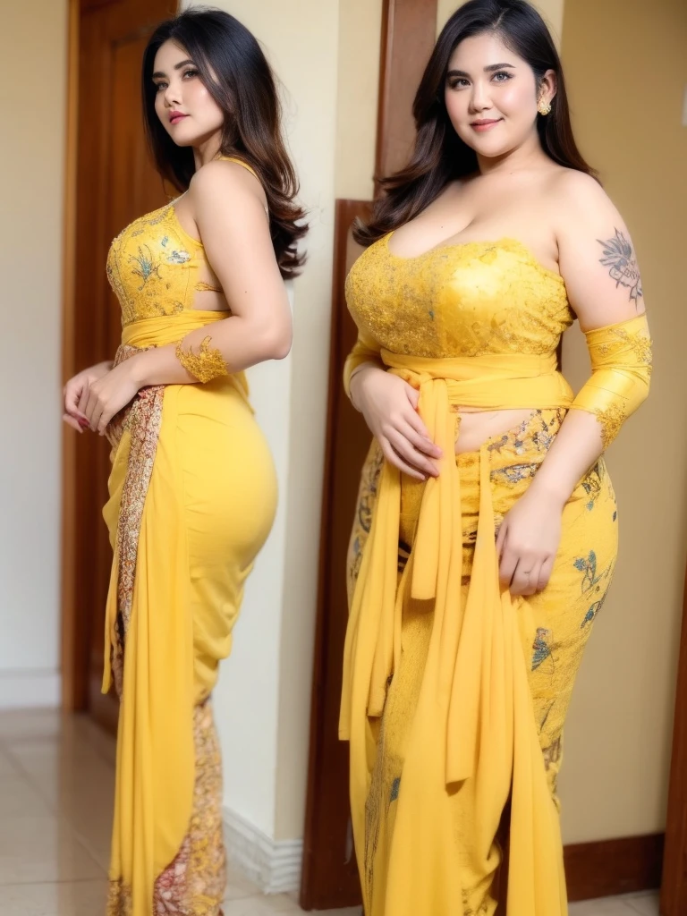 Burmese girl with attractive curvy full body. Friends full-length bikini, (all black 🖤 dress)High hips, big hips reflective long dress painted with flower patterns, only dress. hi gh hips High resolution High resolution natural background High resolution HD 3D, 8K cartoon anime