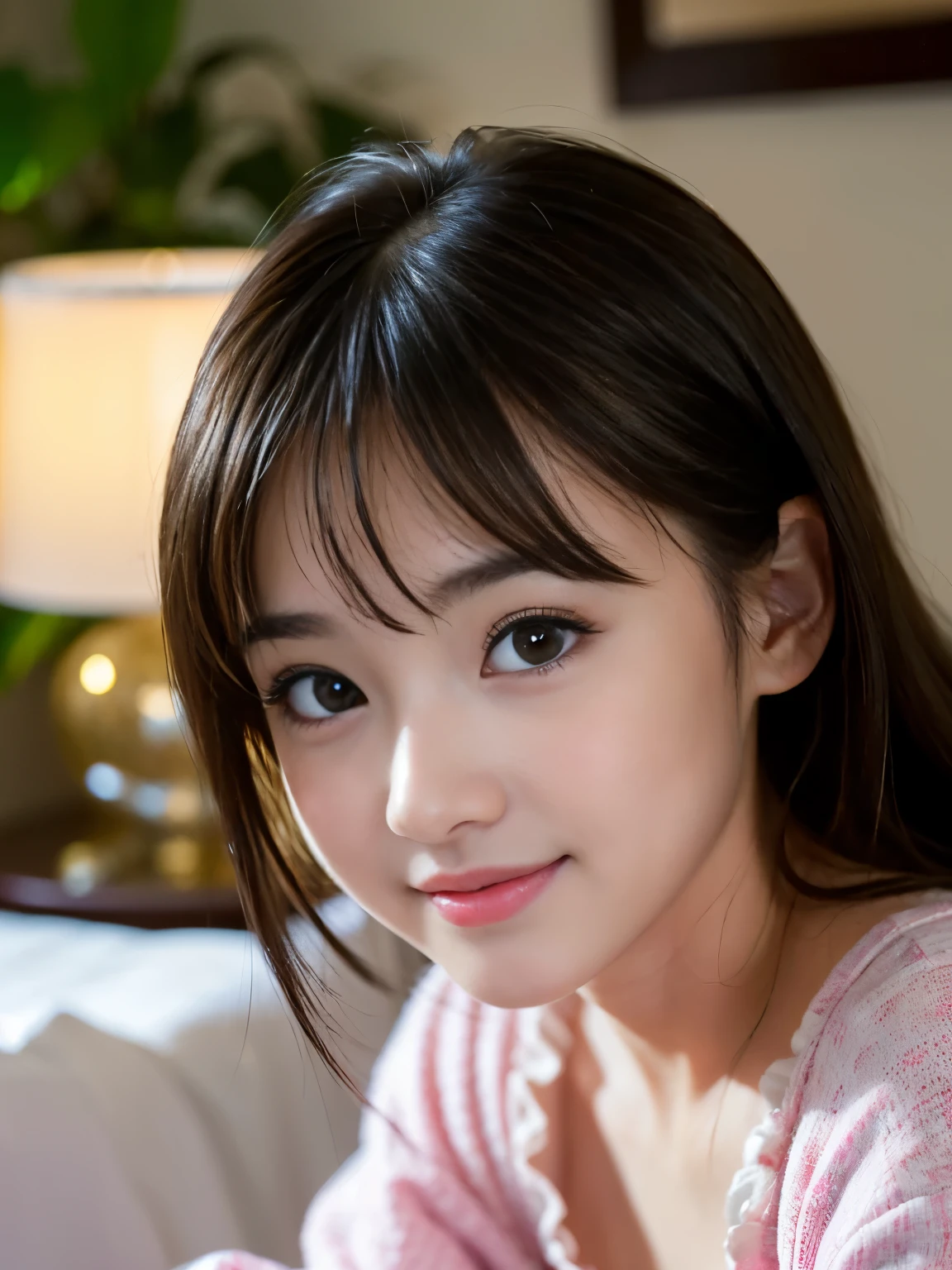 (Best-quality, Masterpiece, Ultra-High-Resolution, (Photorealistic:1.4), Raw Photo, depth of field, professional lighting, perfect anatomy, extremely details), 1girl, 15-years-old, the most famous Japanese idol, at meeting room, wearing casual-dress with cute-design, (extremely cute face like the most popular Japanese idol, ((extremely cute and extremely big eyes)), extremely cute hair, extremely beautiful skins), extremely cute long-eyelashes, extremely cute lips, looking at viewer, innocent smile, detailed meeting-room