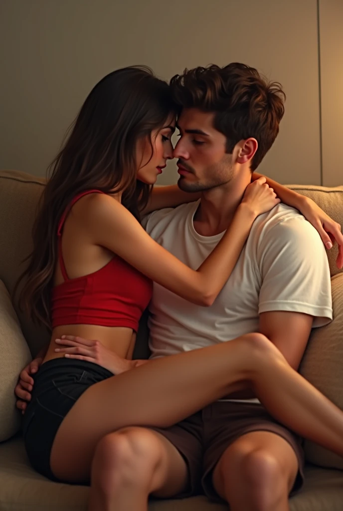 Making porn video between younger boy and older girl