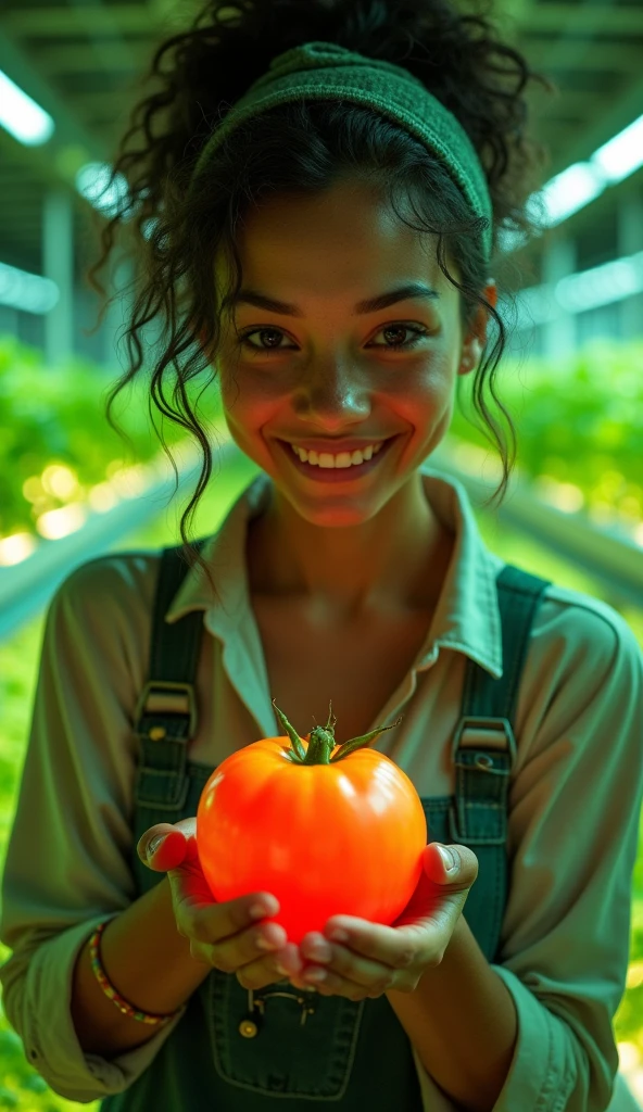 "RAW photo of Emma Watson in Indian streets selling tomatoes, captured in exquisite portrait style (weight: 1.2) with highly detailed skin (weight: 1.2). Shot using a DSLR camera with soft lighting, resulting in a high-quality 8k UHD image. Film grain effect enhances the overall aesthetics. Taken with Fujifilm XT3."