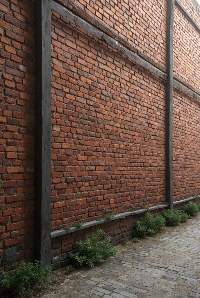 Texture of a large brick wall of a residential building in Brooklyn, seamless brick texture for 3D model