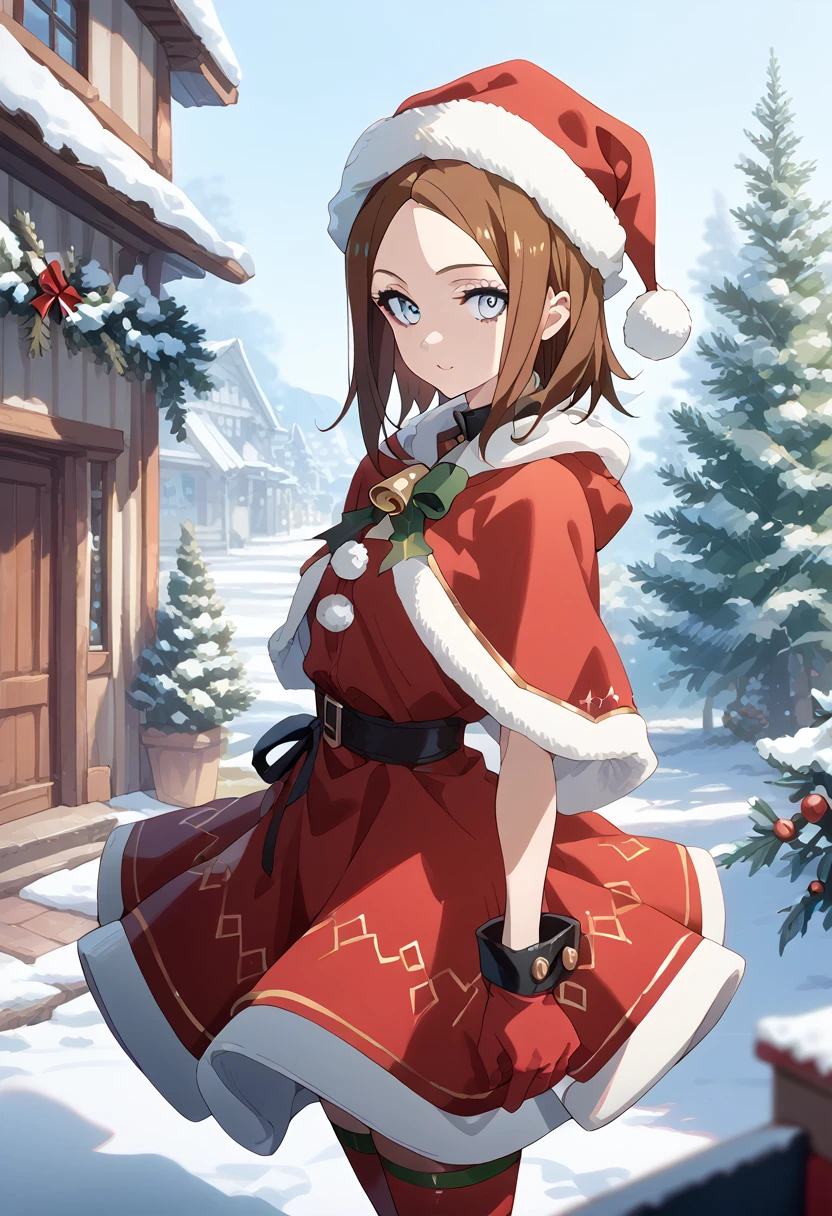 masterpiece, high definition , best quality,8k
( Mr. Takagi who is good at teasing,Twelve year old girl)
(Brown Hair, blue eyes, is short,straight hair) (Santa hat,Santa costume,very short skirt)