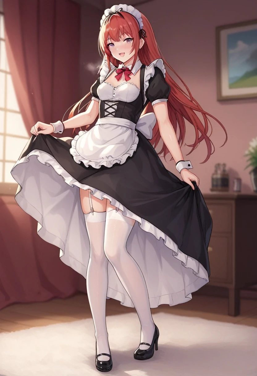 score_9, score_8_up, score_7_up, score_6_up, score_5_up, score_4_up,evaluation_explicit,source_anime, 
BREAK 
Full body image 
BREAK 
Only girls
BREAK 
Long skirt maid outfit,Small breasts、Height:120cm , body type
BREAK
Long skirt maid outfit,、Long SkirtGarter belt
BREAK
Maid Being Violated、 body type
BREAK
羞恥心、頬が赤い 
BREAK 
Lifting her skirt to reveal her lower body、Breasts exposed
