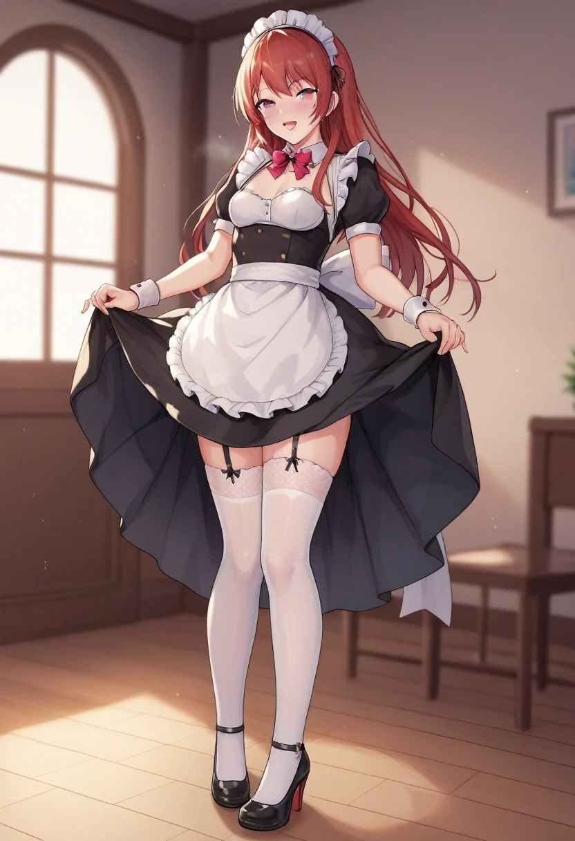 score_9, score_8_up, score_7_up, score_6_up, score_5_up, score_4_up,evaluation_explicit,source_anime, 
BREAK 
Full body image 
BREAK 
Only girls
BREAK 
Long skirt maid outfit,Small breasts、Height:120cm , body type
BREAK
Long skirt maid outfit,、Long SkirtGarter belt
BREAK
Maid Being Violated、 body type
BREAK
羞恥心、頬が赤い 
BREAK 
Lifting her skirt to reveal her lower body、Breasts exposed
