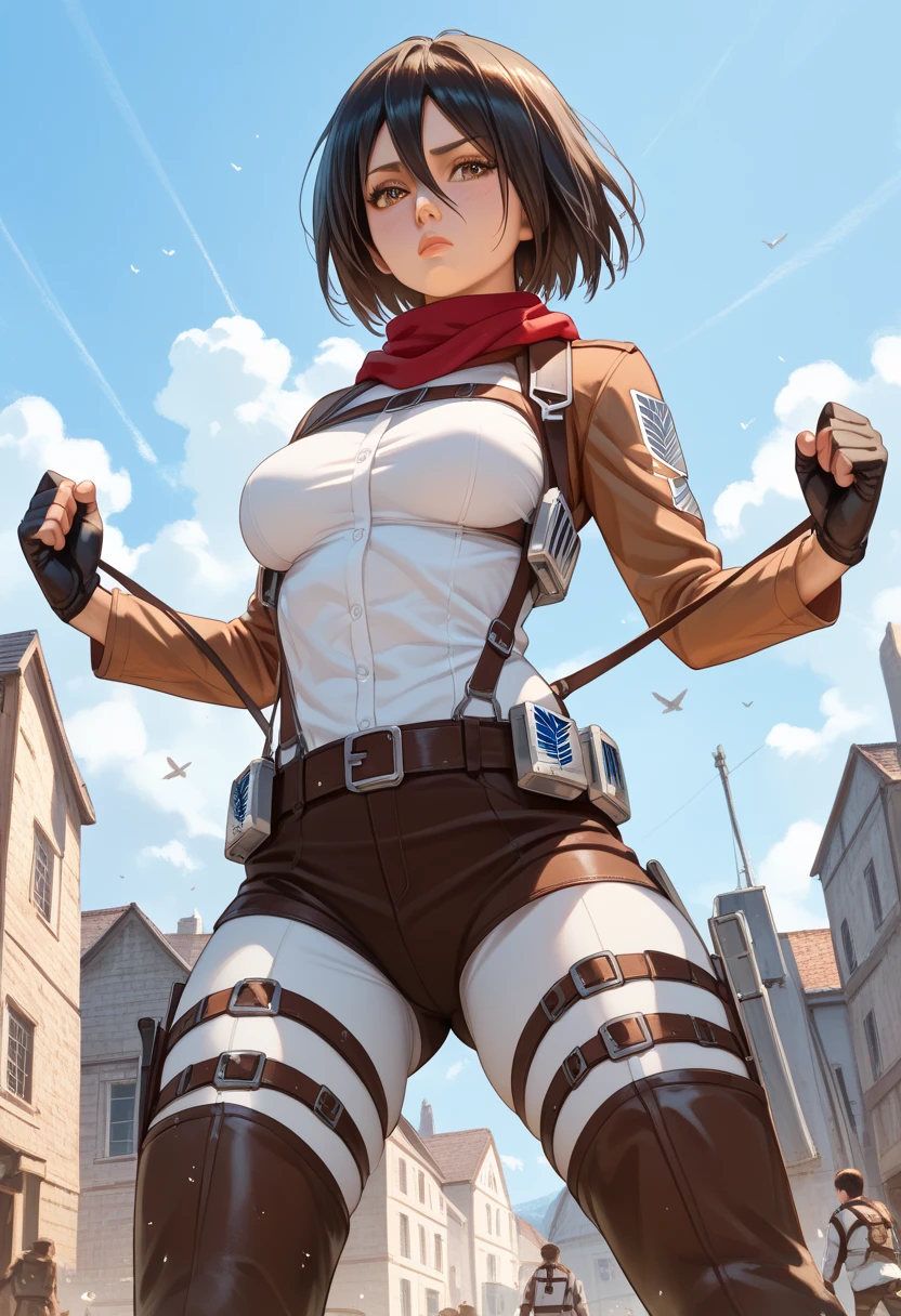  ATTACK ON TITAN 、Mikasa、Preyed on by giants