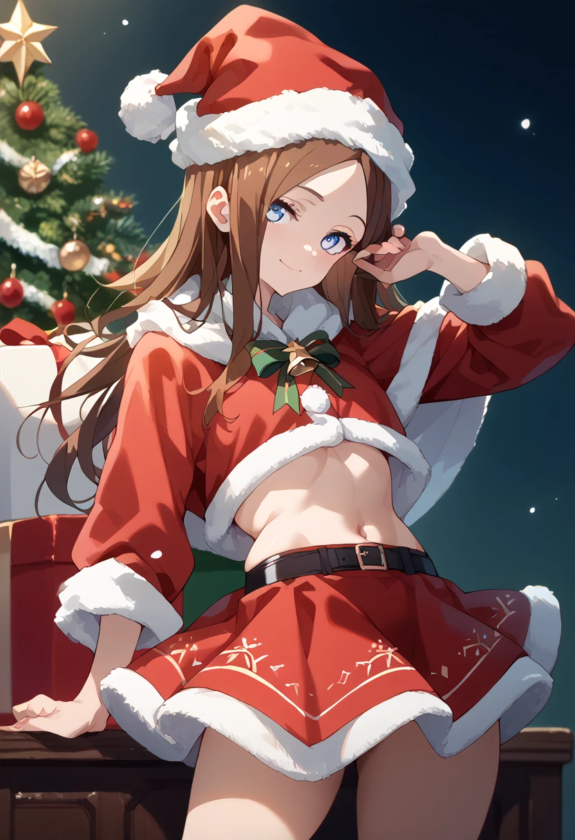 masterpiece, high definition , best quality,8k
( Mr. Takagi who is good at teasing,Twelve year old girl)
(Brown Hair, blue eyes, is short,straight hair) (Santa hat,Santa costume,micro mini skirt)