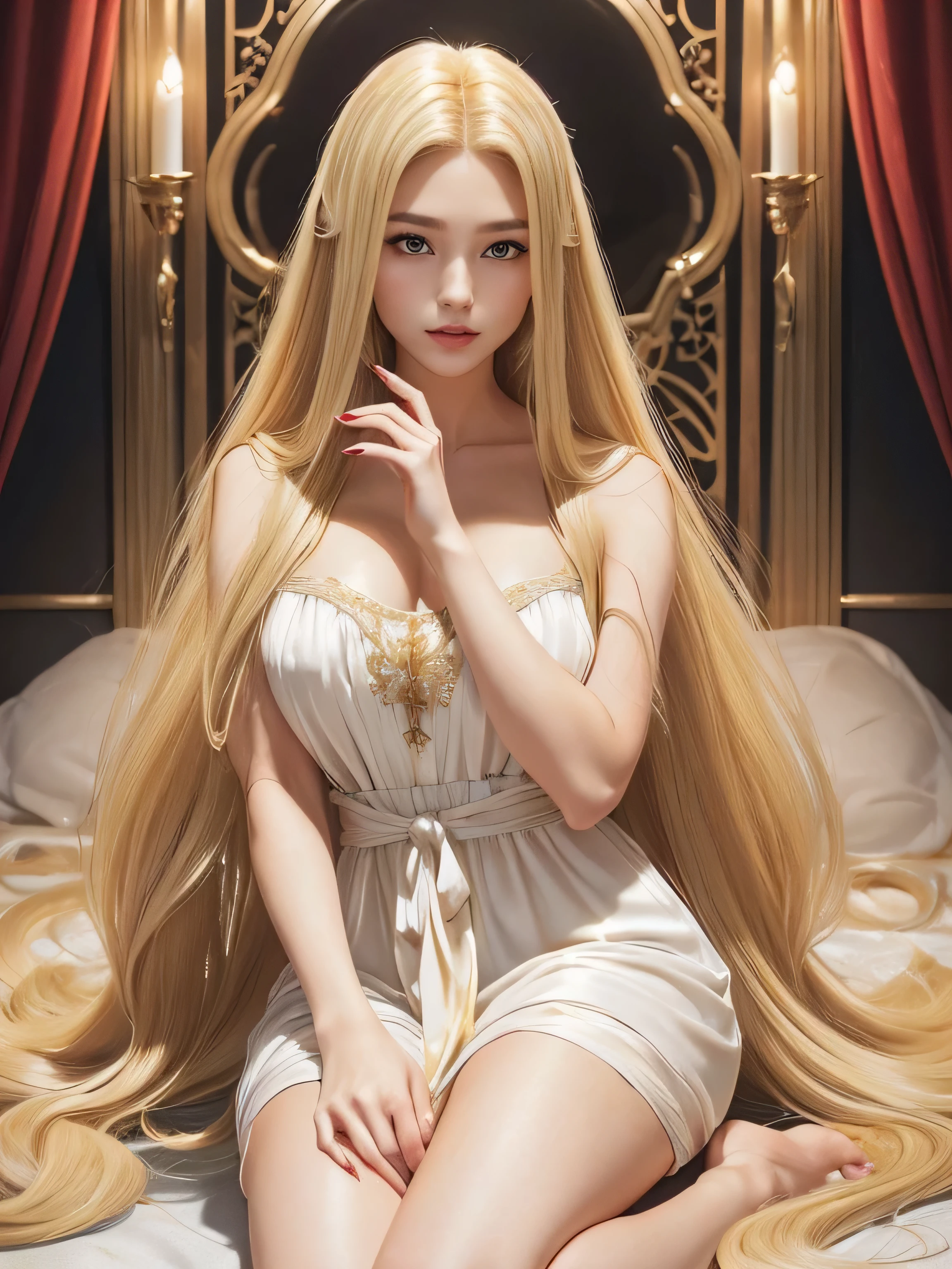 ((highest quality)), ((masterpiece)), (Get used to it), Perfect Face　(1 girl)　(French)　(she is 15 years old、The cutest teen in France.)　((highest quality)), ((masterpiece)), length blonde hair 　length, Shining golden hair,Golden Silky Hair, Straight blonde hair, length blonde straight hair, Perfect Silky Straight Hair, Straight blonde hair, length blonde hair, Her hair is long and straight., detailed length blonde hair　((big 1.4))　Super Long Hair down to the ankles　((Neat bangs　The neatly trimmed bangs are princess cut and cover the entire forehead......))...　Bright crimson lips　good, Anatomically correct hand　Thin fingers　Anatomically correct five fingers　Sexy professional makeup　Beautiful French girl face, French facial features, Long Hair shiny Long Hair, length, Shining golden hair, length, Straight Golden Hair, Her hair is long and straight., Super Long Hair girl, Silky Hair, length blonde hair, Silky Hair, length, Flat Hair, Silky texture, Long Hair, length, Flowing blonde hair, thin and shiny hair　Anatomically correct、White beautiful human skin and detail of hands and fingers　Beautiful Eyes　Mouth Details　the corners of the mouth rise slightly　Cool look　　(The eyebrow color is dark brown.)　　(Yellow dress posing for a picture, Disney Portraits, tumbler, shin hanga, wearing organza gown, dressed beautiful gown, lady using Yellow dress, color: Yellow, A woman wearing a sparkly floral dress, elegant Yellow skin, gown, Fantasy Dress, Formal Wear, light Yellow　beautiful gown, Yellow theme　)　(A church with high quality stained glass..)　(she&#39;Random Pause)　(Random model standing pose)