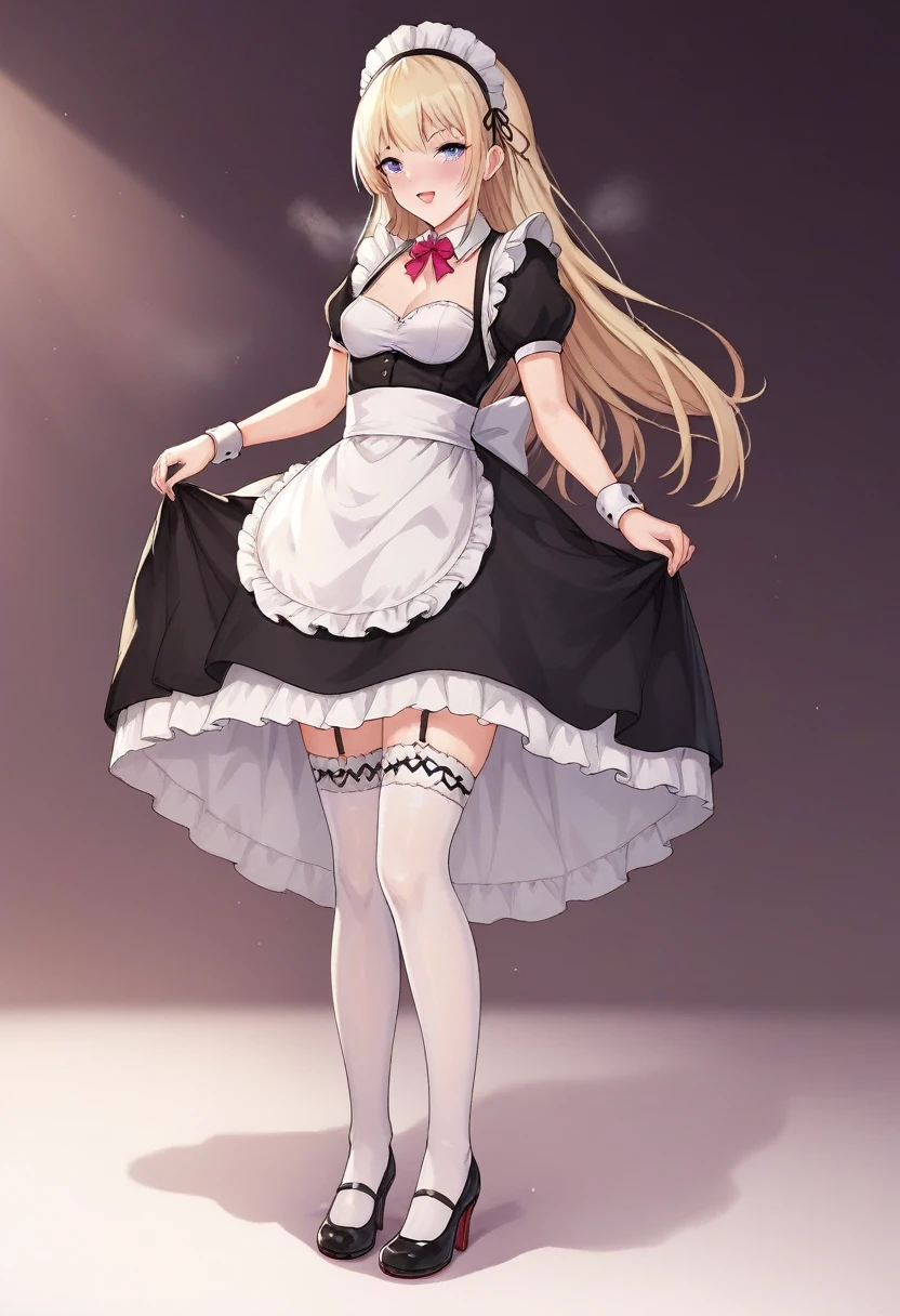 score_9, score_8_up, score_7_up, score_6_up, score_5_up, score_4_up,evaluation_explicit,source_anime, 
BREAK 
Full body image 
BREAK 
Only girls
BREAK 
Long skirt,maid outfit,Small breasts、Height:120cm 
BREAK
Long skirt,maid outfit,garter belt,Lace pants, no bra
BREAK
Maid Being Violated
BREAK
羞恥心、頬が赤い 
BREAK 
Lifting her skirt to reveal her lower body