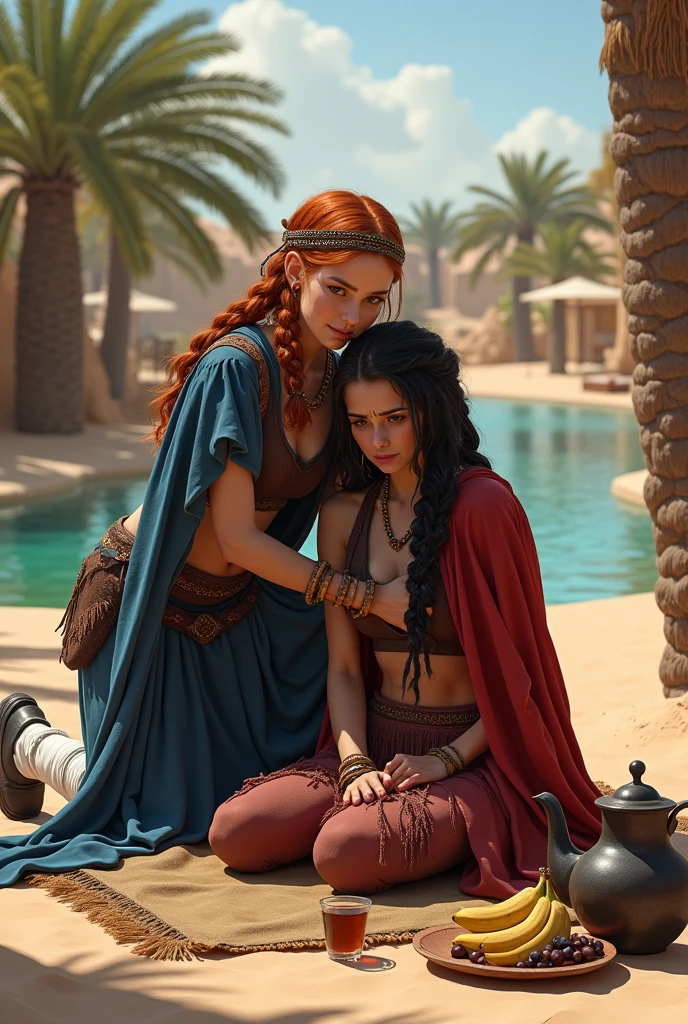 two girl playing bondage game,(bright lighting,romantic setting),dreamy background,bondage,dark hair, mesmerizing gaze, , soft skin, alluring beauty, artistic portrait, high-quality image, vibrant colors, long silk gown, in the van's trunk,tape bondage,tape gag, mosquito net