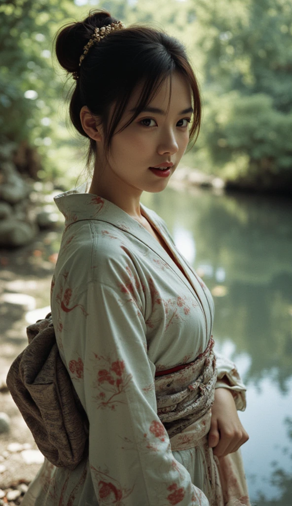 Kimono Beauty,Big breasts，outside