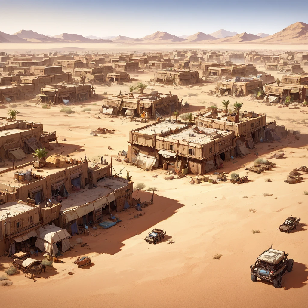 Great Deserts and Wastelands: Regions like the Great Scorching Desert and Dried Lands are harsh, sun-scorched expanses with little life. Nomadic tribes and isolated towns struggle to survive in these unforgiving areas, relying on scarce resources and trade.