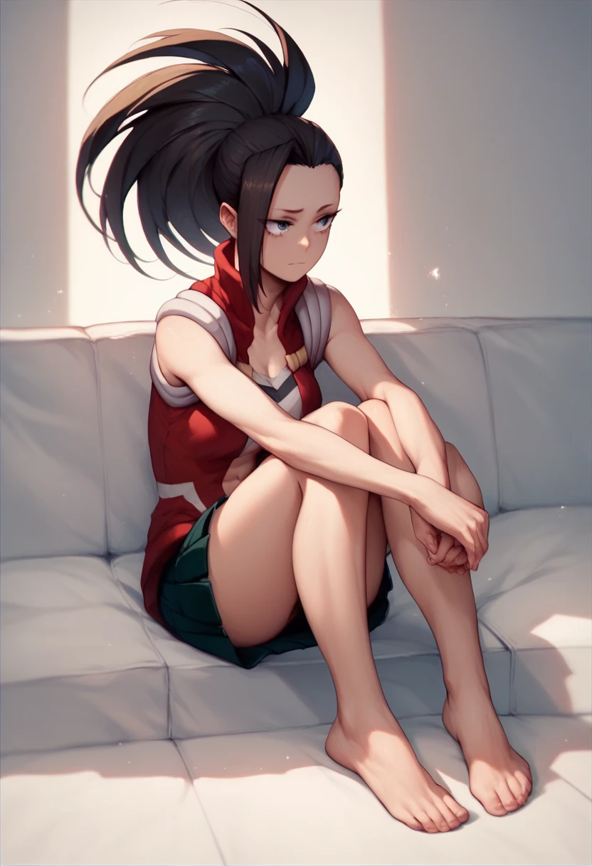 Momo Yaoyorozu, barefoot 