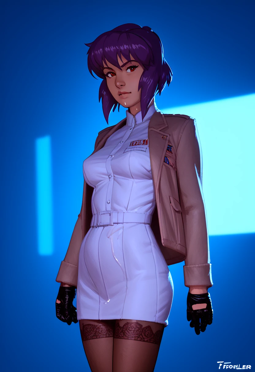 NSFW render of motoko kusanagi hentai scenes. motoko is alone in a dark and wet parking garage. she is wearing her tan military dress uniform. tan jacket, white undershirt, red dit, skirt, pantyhose. . author: (fossa666:1.5)r (taran fiddler:1.5),\ (pixel sketcher:1.4) masterpiece, detailed Bonifasko lighting, [crepuscular ray], best details, real life, depth of field, detailed background ; dim lighting, flashlight lighting, solo, . . ,female, (motoko kusanagi ), (\), ,, (motoko kusanagi:1.2), seductive walk, femme, genitals, , medium breasts, clear details, (, realistic sweaty skin textures, translucent body, you can see under her skin, , ,s, stand alone complex, various poses, ,, gloves, stockings, 1girl, one girl, 1girl, solo,
