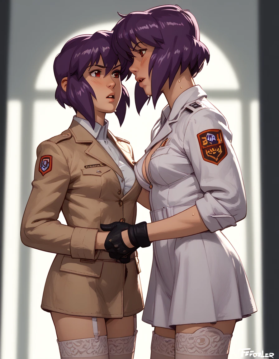 NSFW render of motoko kusanagi hentai scenes. motoko is with an anonymous short boy in a dark and wet parking garage. she is wearing her tan military dress uniform. tan jacket, white undershirt, red dit, skirt, pantyhose. . author: (fossa666:1.5)r (taran fiddler:1.5),\oneeshota, motoko vs shota, (pixel sketcher:1.4) masterpiece, detailed Bonifasko lighting, [crepuscular ray], motoko is being groped by a small boy, sexual assault. motoko embarassed, blushing, squeezing, best details, real life, depth of field, detailed background ; dim lighting, flashlight lighting, couple with size difference, mother and son, . . ,female, (motoko kusanagi ), (\), ,, (motoko kusanagi:1.2), seductive walk, femme, genitals, , medium breasts, clear details, (, realistic sweaty skin textures, translucent body, you can see under her skin, , ,s, stand alone complex, various poses, ,, gloves, stockings, 1girl,1boy, hetero, incest, 
