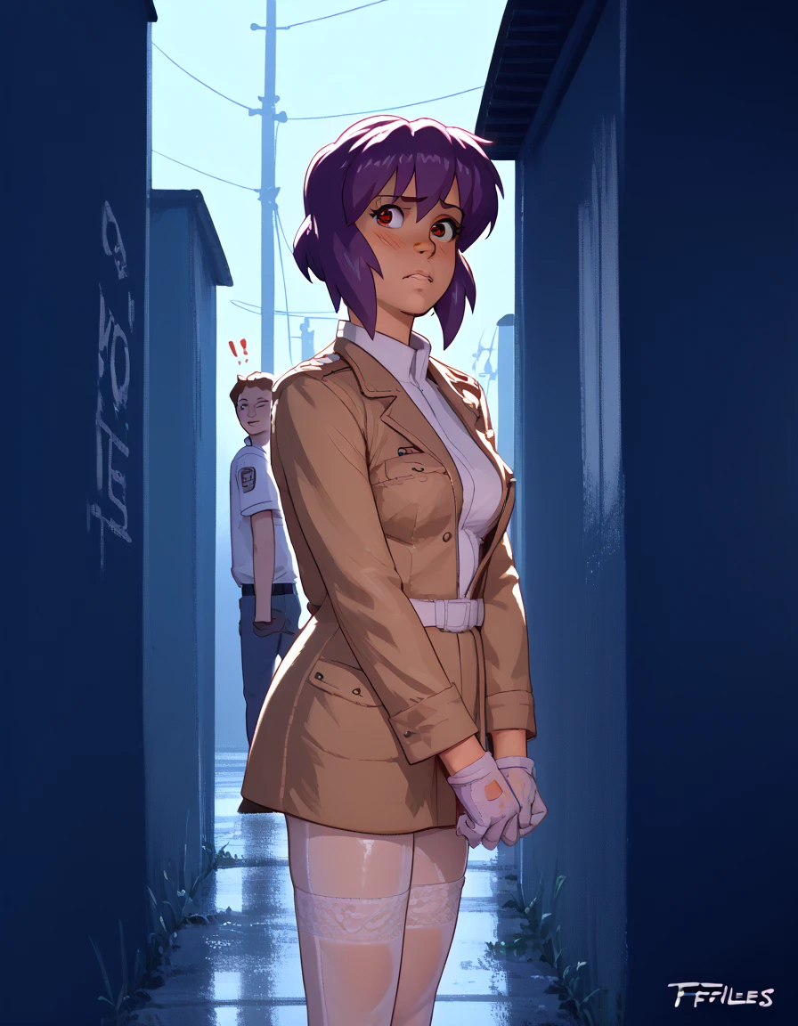 NSFW render of motoko kusanagi hentai scenes. motoko is with an anonymous short boy in a dark and wet parking garage. she is wearing her tan military dress uniform. tan jacket, white undershirt, red dit, skirt, pantyhose. . author: (fossa666:1.5)r (taran fiddler:1.5),\oneeshota, motoko vs shota, (pixel sketcher:1.4) masterpiece, detailed Bonifasko lighting, [crepuscular ray], motoko is being groped by a small boy, sexual assault. motoko embarassed, blushing, squeezing, best details, real life, depth of field, detailed background ; dim lighting, flashlight lighting, solo, . . ,female, (motoko kusanagi ), (\), ,, (motoko kusanagi:1.2), seductive walk, femme, genitals, , medium breasts, clear details, (, realistic sweaty skin textures, translucent body, you can see under her skin, , ,s, stand alone complex, various poses, ,, gloves, stockings, 1girl,1boy, hetero, incest, 
