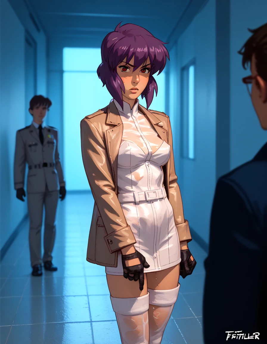 NSFW render of motoko kusanagi hentai scenes. motoko is with an anonymous short boy in a dark and wet parking garage. she is wearing her tan military dress uniform. tan jacket, white undershirt, red dit, skirt, pantyhose. . author: (fossa666:1.5)r (taran fiddler:1.5),\oneeshota, motoko vs shota, (pixel sketcher:1.4) masterpiece, detailed Bonifasko lighting, [crepuscular ray], motoko is being groped by a small boy, sexual assault. motoko embarassed, blushing, squeezing, best details, real life, depth of field, detailed background ; dim lighting, flashlight lighting, solo, . . ,female, (motoko kusanagi ), (\), ,, (motoko kusanagi:1.2), seductive walk, femme, genitals, , medium breasts, clear details, (, realistic sweaty skin textures, translucent body, you can see under her skin, , ,s, stand alone complex, various poses, ,, gloves, stockings, 1girl,1boy, hetero, incest, 
