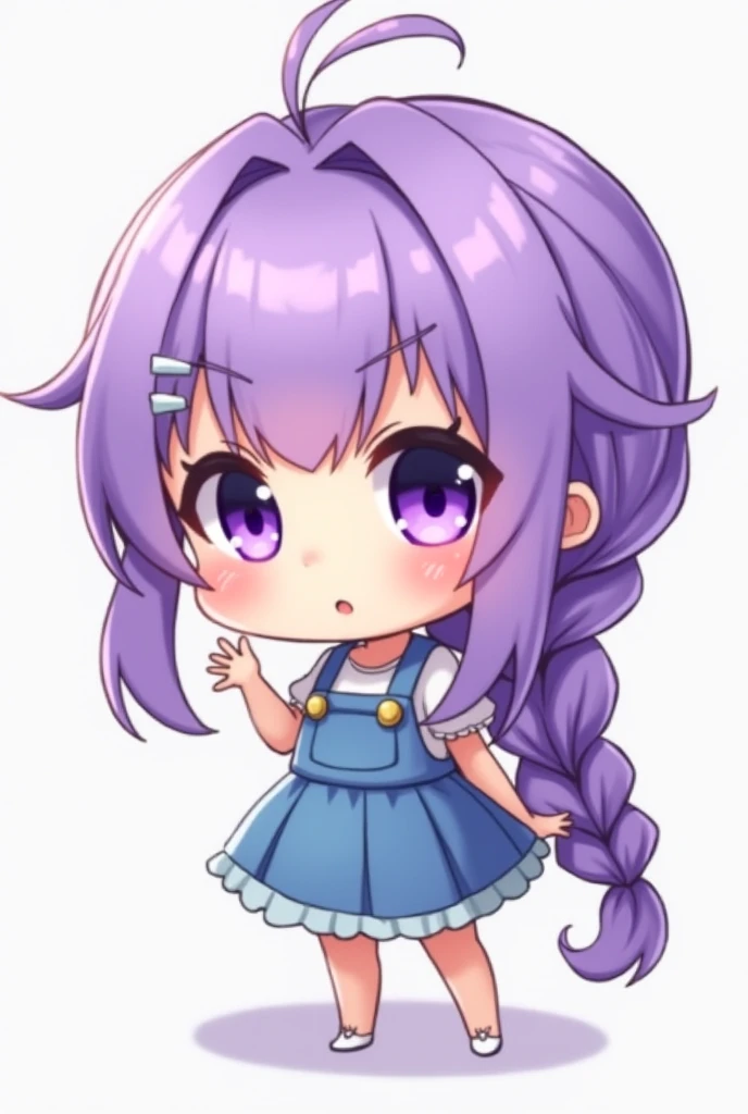 obra-prima, melhor qualidade, 1. garota rindo, cabelo ROXO, purple hair, chibi infantil, Chibi, rindo (garota solo)