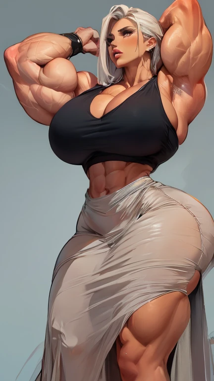 full body in image, naked woman, unique hair, female body, curvy body, large hips, beautiful woman, thicc body, big thighs, voluptuous body, full thick body, dinamic pose, curve body. detalied pose, body, simple background, expressive face, focus on face, line art, sketch
