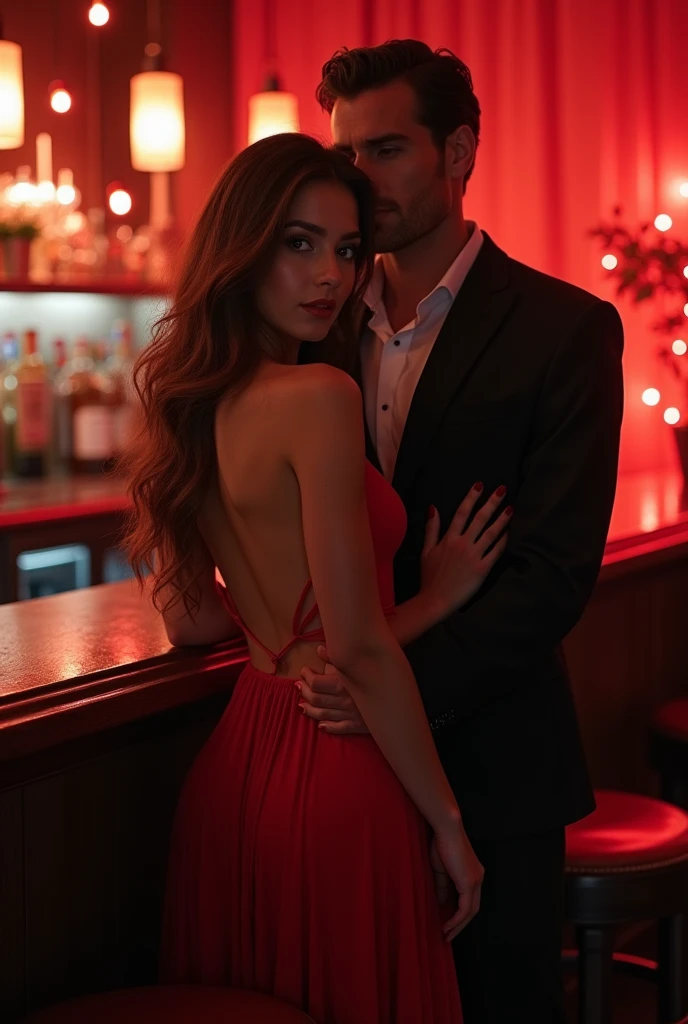 full body view, natural nipples, small breasts, hairy, hot, wet, 1 Melissa Theuriau is wearing a sexy red dress with an extremely low neckline and is with a man in a blue suit in a crowded restaurant, she opens her dress to show her perfect small tits, full body view, high quality, 8k, photorealistic, detailed, hyper detailed, cinematic lighting, dramatic lighting, vivid colors, elegant, sensual, erotic, nude, explicit, adult content, NSFW

