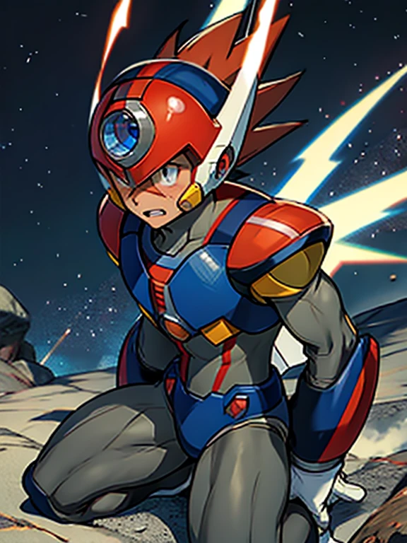 (Mega Man X)　　boy in tights  　  helmet  　Kneel　   real skin 　全身boy in tights  　  Hosts  　 teeth　 In heat 　  Blushing 　pain　  turn your back 　私teethあなたの背中が見えます　 I can see my butt  　There is a red line in the cleavage of the buttocks　Screaming　boy wearing tights