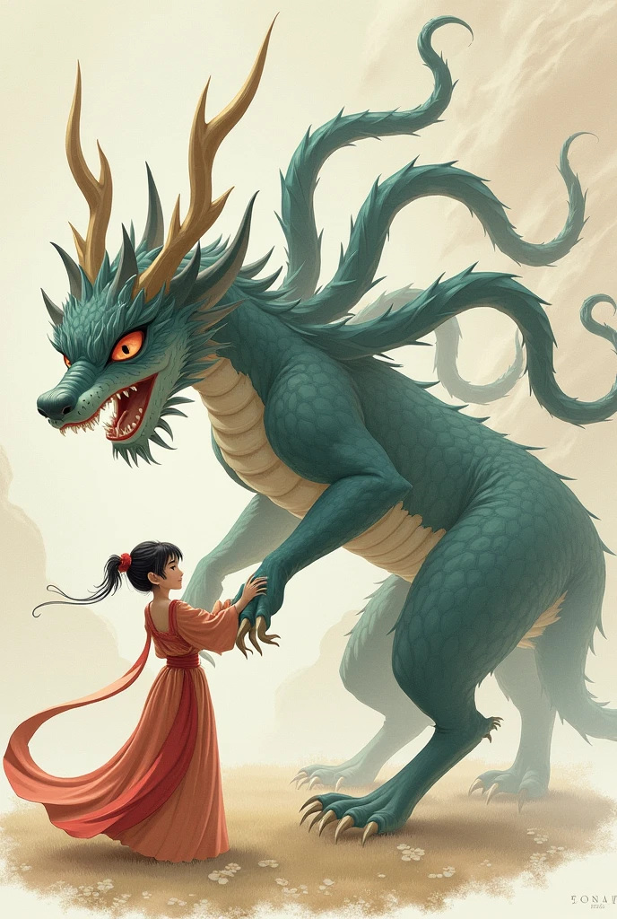 surrounded by huge Chinese dragons，The dragon opens，solo，cabelos Flutuantes，standing on her feet，saia de sol，liquid clothing, best quality,  FotograFia, garota,  cabelos longos, cabelos pretos, Franja cruzada, sorriso sedutor, Noite estrelada, Thick fog on the ground, Luz azul no horizonte, Motor Unreal 5, cinemactic, Low-angle photography, motion blur, proFundidade de campo, dust, Cobblestones and dirt. arte splash, pingando tinta. Perfect color classification. inFluenciado por karel Appel e jeremy mann, Full of dramatic and threatening scenes, hiper-detalhado, Beautiful, detalhes insanos, detalhes intrincados, FotograFia Editorial, FotograFado com uma lente de 50mm, proFundidade de campo, Tilt Blur, Velocidade do obturador 1/1000, F/22. Mapas de luz, super brilhante