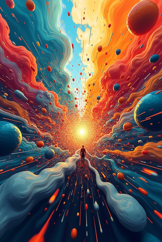 Imagine an electric blue nebula filled with psychedelic colors and pulsating plasma streams. A cyborg, half-human and half-android, floats in space, marveling at the alien technologies surrounding. illustration, dark magic splash, fantasy art, hand drawn, Accent Lighting, subtle motion effects, best quality, decorative art, low-poly, UHD, golden ratio composition, ((soft colors)), (cel-shading style)extremely saturated image (saturation 10) ink lined art, bold lines, illuminated by stars