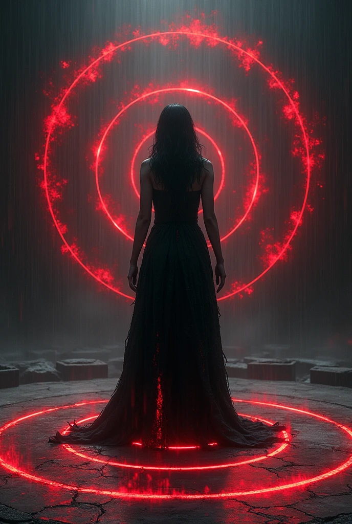 (Many award-winning masterpieces，The details are incredible, textures and maximum detail), (Hyper-realistic: 1.4), (Realistic: 1.3), Portrait of a woman in mechanical magic style，Red and blue light，Movie lighting，(Highest quality authentic textured skin), Fantasy theme, Black clothes, Black cloak, Network elements, Red light, Blue light, finerly detailed face, ((medieval world)), (Close-up of a portrait of a woman),(Bright and cold eyes), (Full body standing picture: 1.6), (With a mischievous smile on his face), (Eyes that glow red in the dark: 1.5), (A pair of red eyes，A strong red light is emitted from the inside) :1.5), (full-body standing image: 1.5), (Flames and flames swirl in the background), (Dramaticlight), Wings, (A majestic sight), (Her face is gentle and beautiful, but somehow terrifying), Ears Wear glass earrings, (Dramatic photo: 1.4),  (Maroon hair), Short hair, ((Looking up)) , ((Look down)), (A simple necklace of exquisite workmanship hangs around the neck), (Bioluminescence that emits a bright glow: 1.3), (Use gorgeous fire magic: 1.2), (swirling fire), Devil's Cathedral, The Devil's Grand Shrine, great temple, great cathedral, Temple ruins, Freestanding temple, (Luminous magic circle), Ancient Castle Site, Shine majestic clouds and sky, Lightning, Epic reality, fading, art, (greg rutkovsky: 0.8), (Teal and orange: 0.4), (art  stations: 1.5), Cinematic, ((com cores neutras)), (hdr: 1.5), (Pastel colors: 1.2), Ultra detailed, Dramaticlight, (complexdetails: 1.1), the complex background,