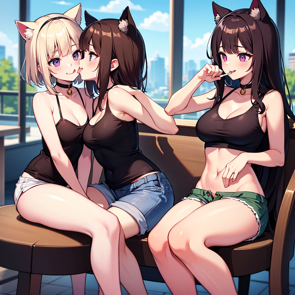 Cute girls，no underwares