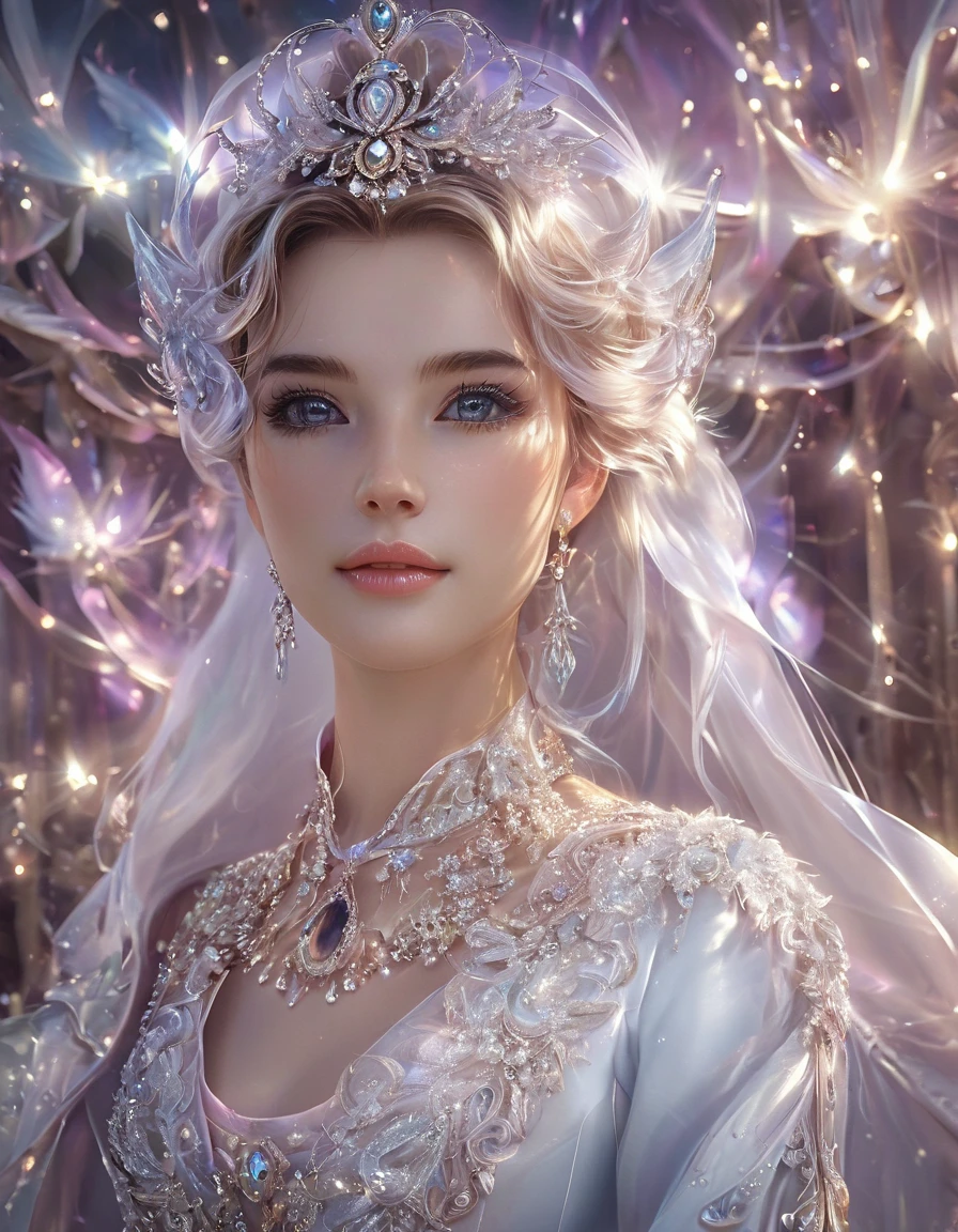(best quality,8K,CG,beautiful,detailed upper body,lonely,thumb girl,taffeta court dress,flower background,detailed facial features,long flowing hair,almond-shaped eyes,intricate eye makeup,fluttering long eyelashes,blinking big eyes and starry gaze,exquisite lip details,soft and harmonious style)