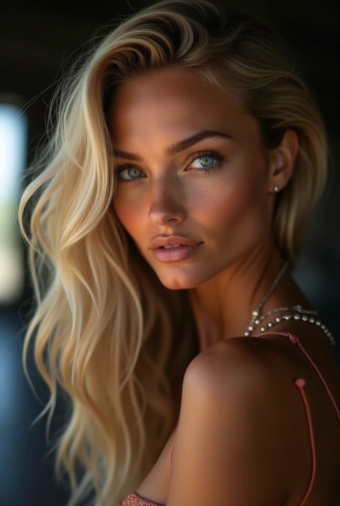 Serbian blonde super model, in her early 20s,long blonde bleached hair,full body image,fit body,beautiful lips,detailed face,ultra realistic,dressed in workout attire,not looking at camera at the gym working out, with wedding ring, camera at a distance from her,
