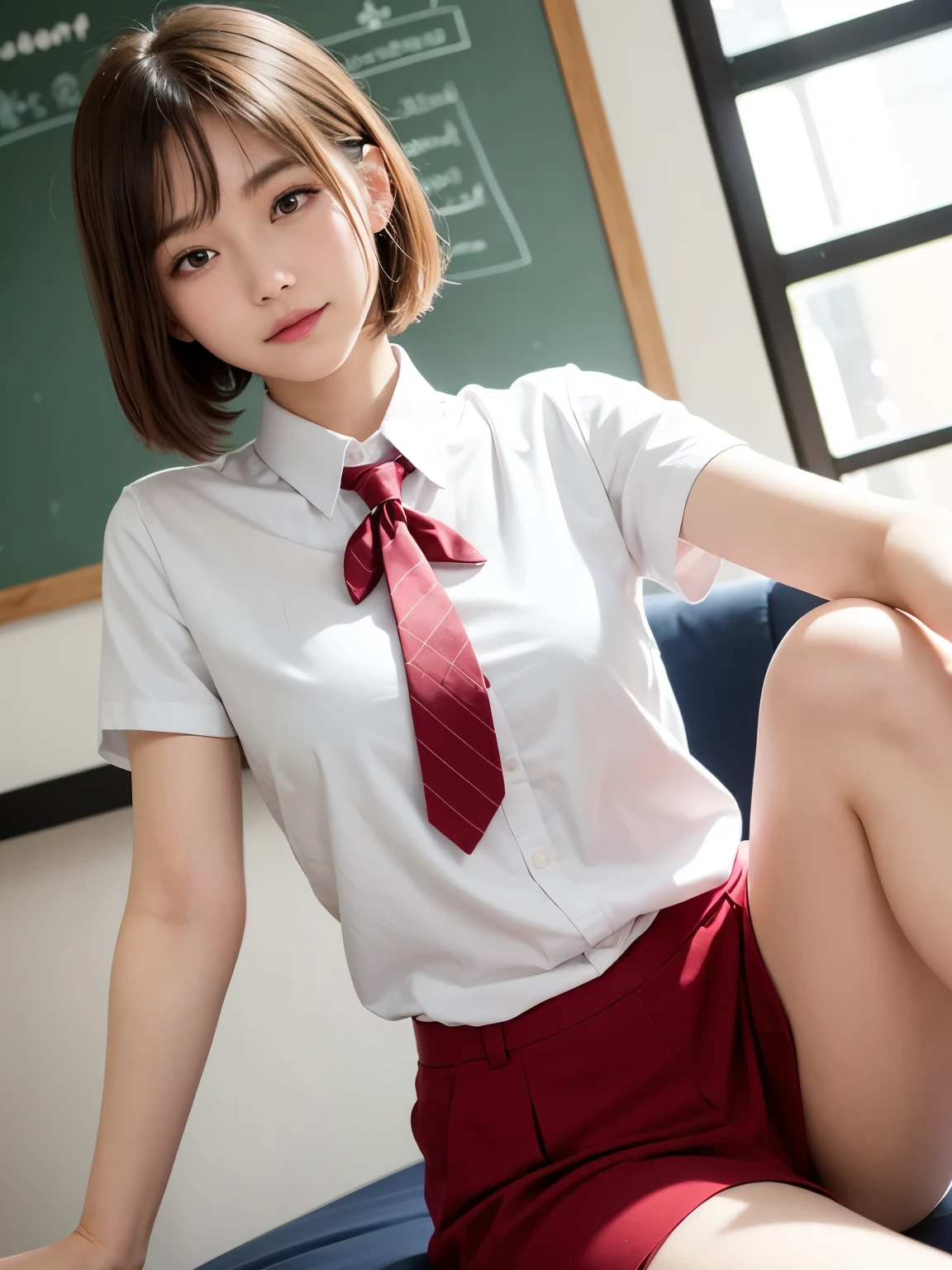 Pubic hair grows、Smile full of happiness、During sex、During sex、During sex、Panting face、Lacking、After being attacked、Torn and battered schoolgirl costume(Red plaid mini skirt)、Sweating、Expression in a state of excitement、short-hair、eye glass