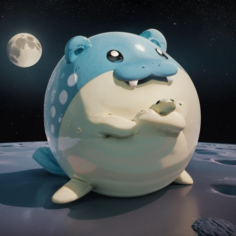 Cute and fat、40 cm、spheal_pokemon、、Lunar Surface