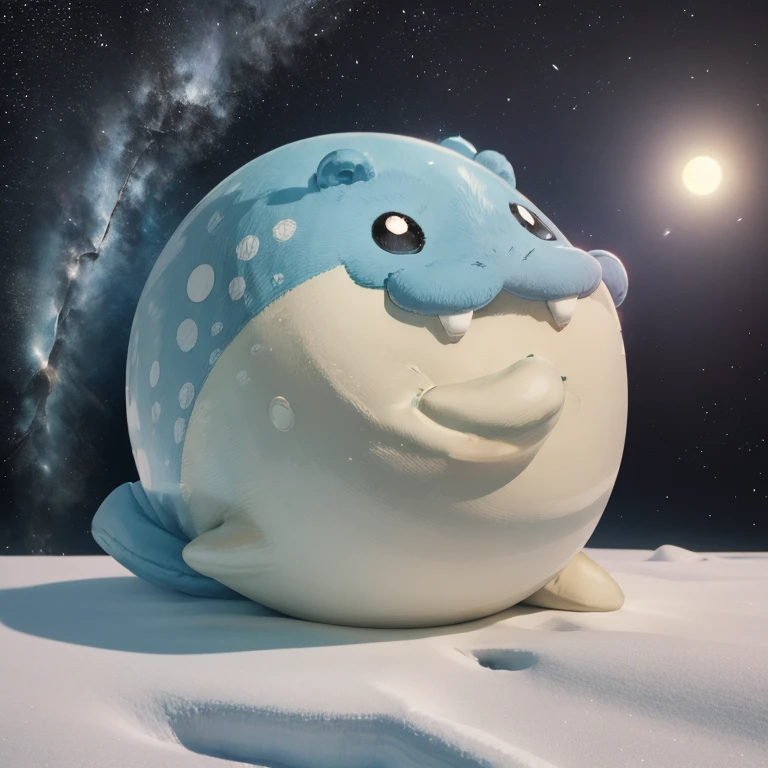 Cute and fat、40 cm、spheal_pokemon、、Lunar Surface