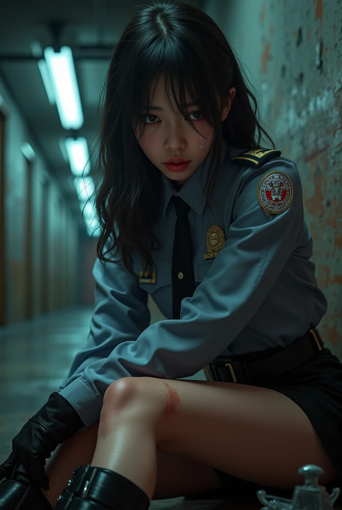 Beautiful Prisoner Barefoot Yellow Prison Clothes Girls Female Detention Center