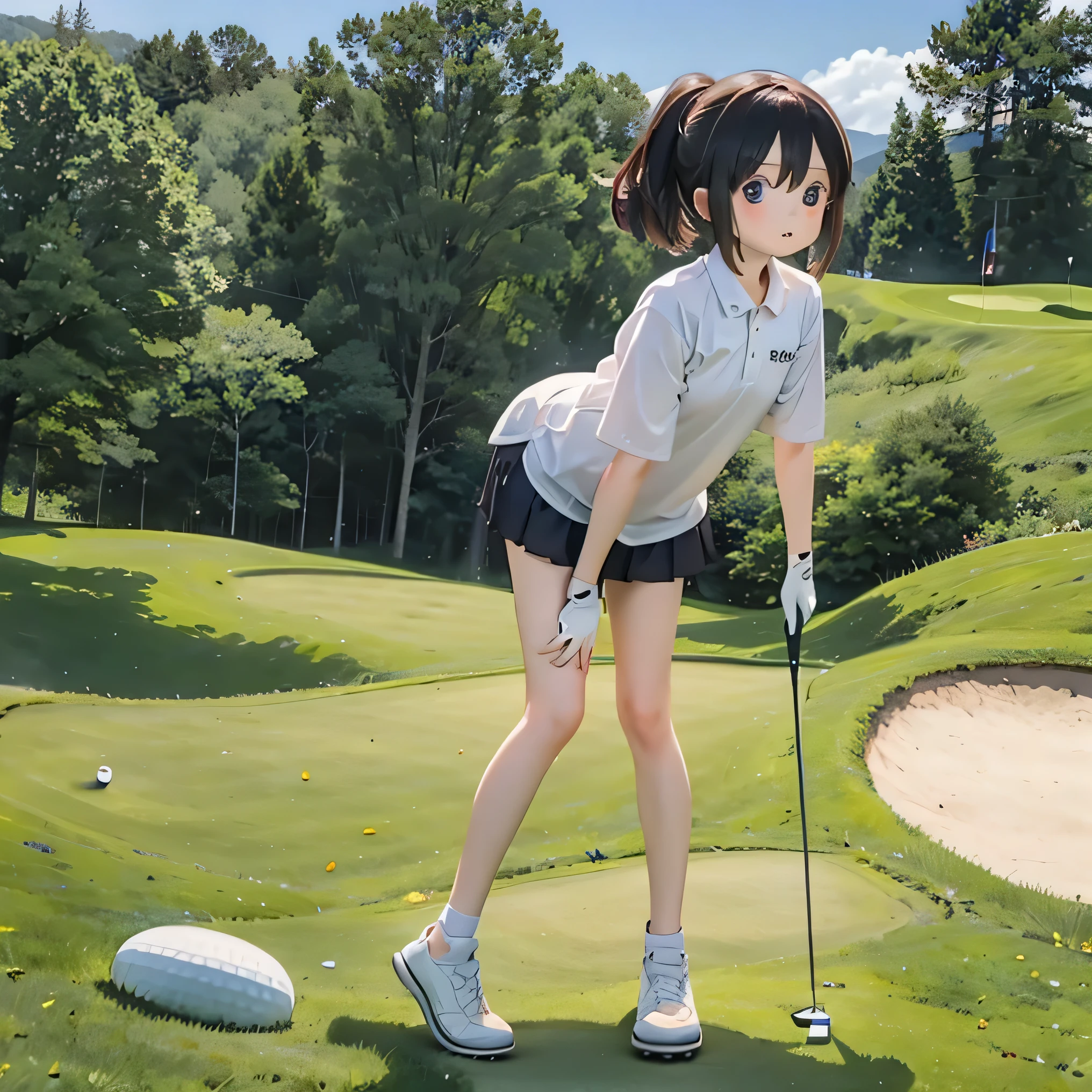 Shiba Inu Girl Countryside Scenery(((
Play Golf)))      girl,Golf clubs