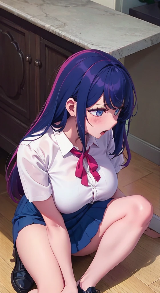 {{{masterpiece}}}, {{{best quality}}}, {{ultra-detailed}}, {illustration}, {{an extremely delicate and beautiful}}, 8k, nsfw, Asamiya Athena(The King of Fighters 97), Slender beautiful legs,Playful,Purple eyes, Purple hair, Long hair, white earrings, red hairband, star hair ornament, medium breats, Red vest, white high-necked, White puffy sleeves, Short sleeves, Red pleated skirt, barefoot, Yellow belt, purple sphere shape necklace, white short socks, Red shoes, BREAK , NSFW, A young man and woman are having intense sex while kissing on the bed, 1girl, {{{sex}}}, sex with men, {{straddling on the man, woman on top, cowgirl position, sex from behind, full nelson, vaginal penis}}, vaginal penis, spread pussy, pussy, clitoris, urethra, uterus, smooth pussy, taking off clothes, open clothes, Open shirt, open jacket, breasts, nipples, lift up skirt, blush,gangbang, sitting on lap, on the bed, man's lower body, on bed,M-shaped spread legs, uncensored, peer in from below, muscular man, 1 man, biggest penis, ,deep kissing