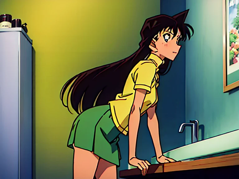 1girls, masterpiece, highest quality, disorganized, retro artstyle, 1980s \(style\)))), look viewer, (((full nude))), (Madoka Ayukawa, long hair, full nude), (((fll nude))), knee shot, full blush, (((no Panties))),, Take a look here, (((nsfw))), view audience, short hair, 2girls, nsfw, Genitals are visible, (((See here))), nsfw, (Japanese girl showing off genitals:1.1), look viewer, from below, (((a girl, Flying in the air in a naked, from the knees up, overlooking the cityscape below,))),