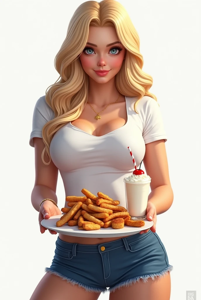 (belly on counter:1.3), mcdonalds, thin, 18 years old, blonde, ashley, pregnant, big belly, nine months pregnant huge belly, short top, black pants, McDonald's box 8k portrait of beautiful, elegant, highly detailed, majestic, digital photography (masterpiece, side lighting, beautiful finely detailed eyes: 1.2), hdr, perfect belly, navel