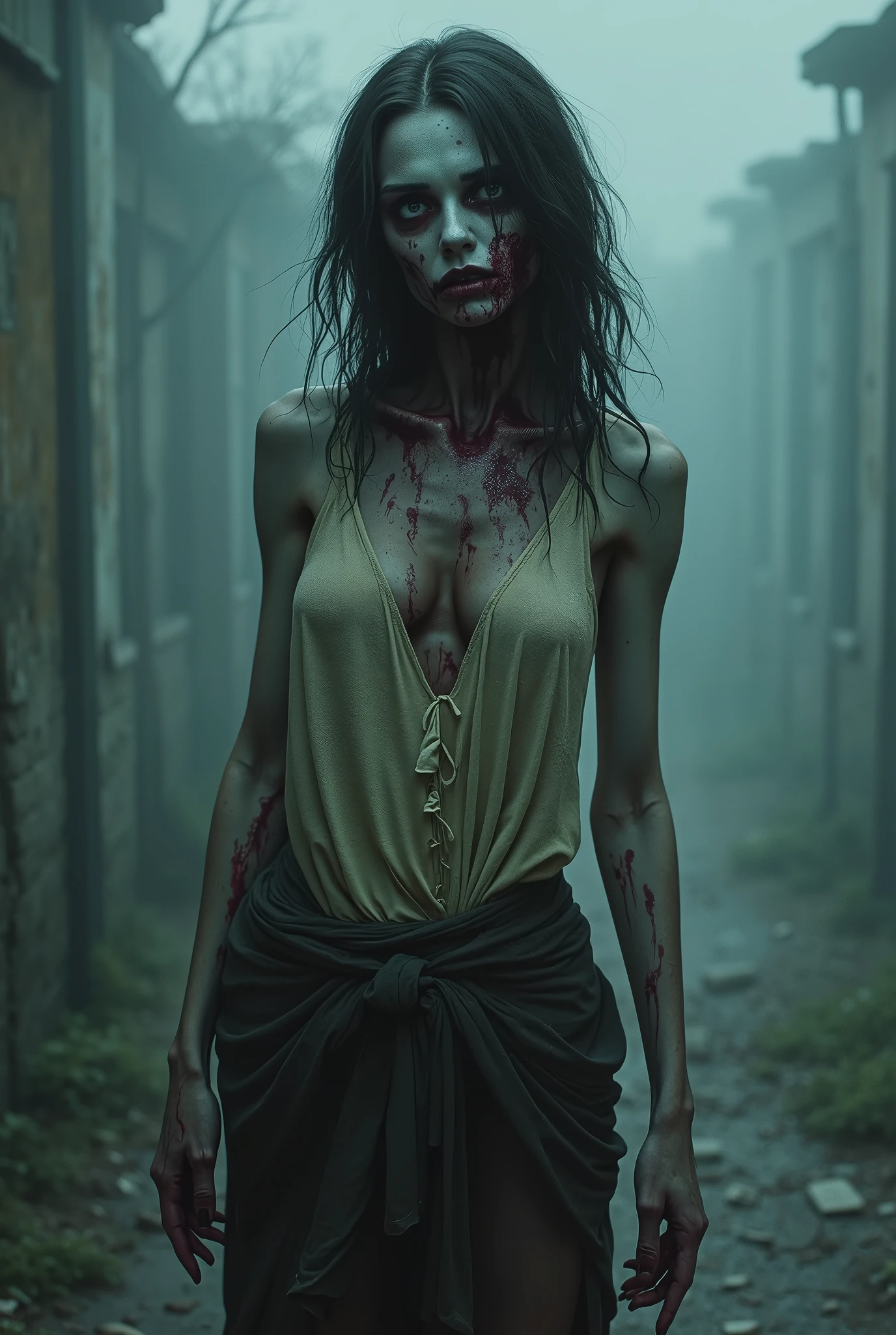 Zombie girl, fullbody