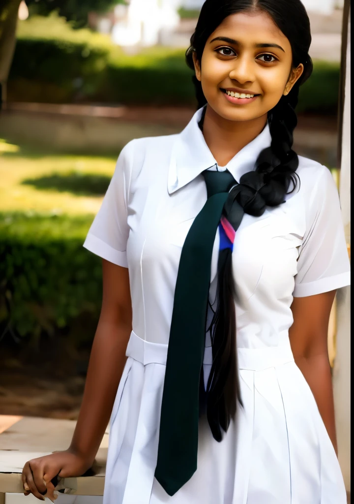 photorealistic, best quality, hyper detailed, beautiful Sri lanka school girl , selfie photo, solo, wearing uniform , outdoors, real life nature, stars, moon, (cheerful, happy),  smoke, fog, clear sky, analog style, looking at viewer, skin texture, film grain, close up, ultra high res, best shadow, RAW, instagram LUT, big boobs, add more details to face