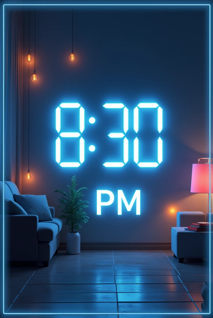 Write 8:30 pm on a poster and write Also TASK TIME write pm also