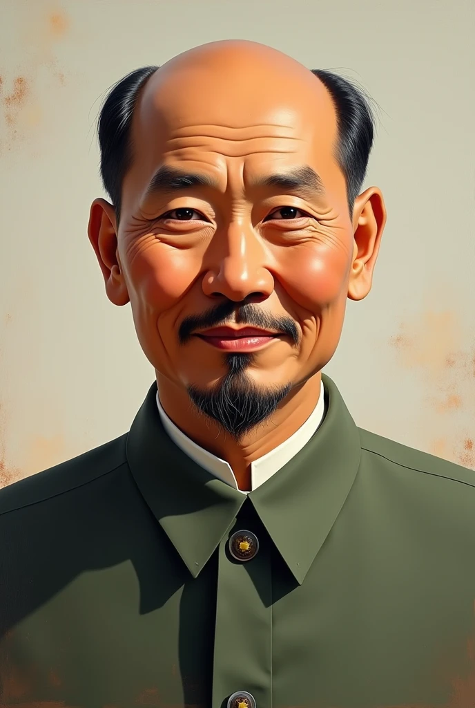 Photorealistic Xi Jinping with an expression of fright, looking at the lens standing right side