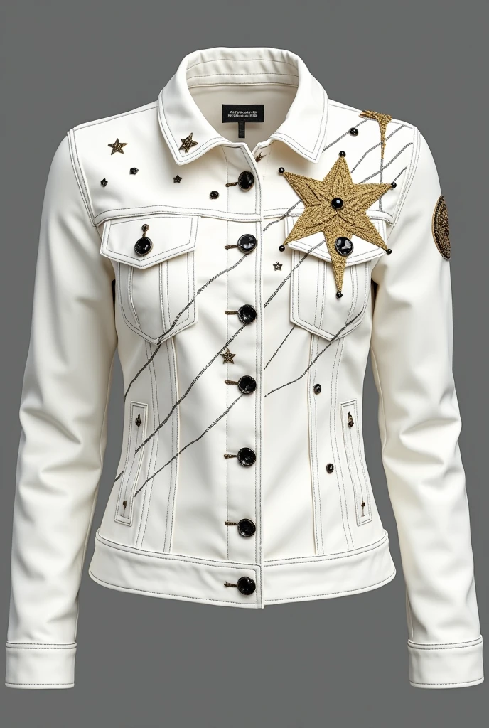 Silver flared trousers with burgundy stars, that the whole pants are frosted
