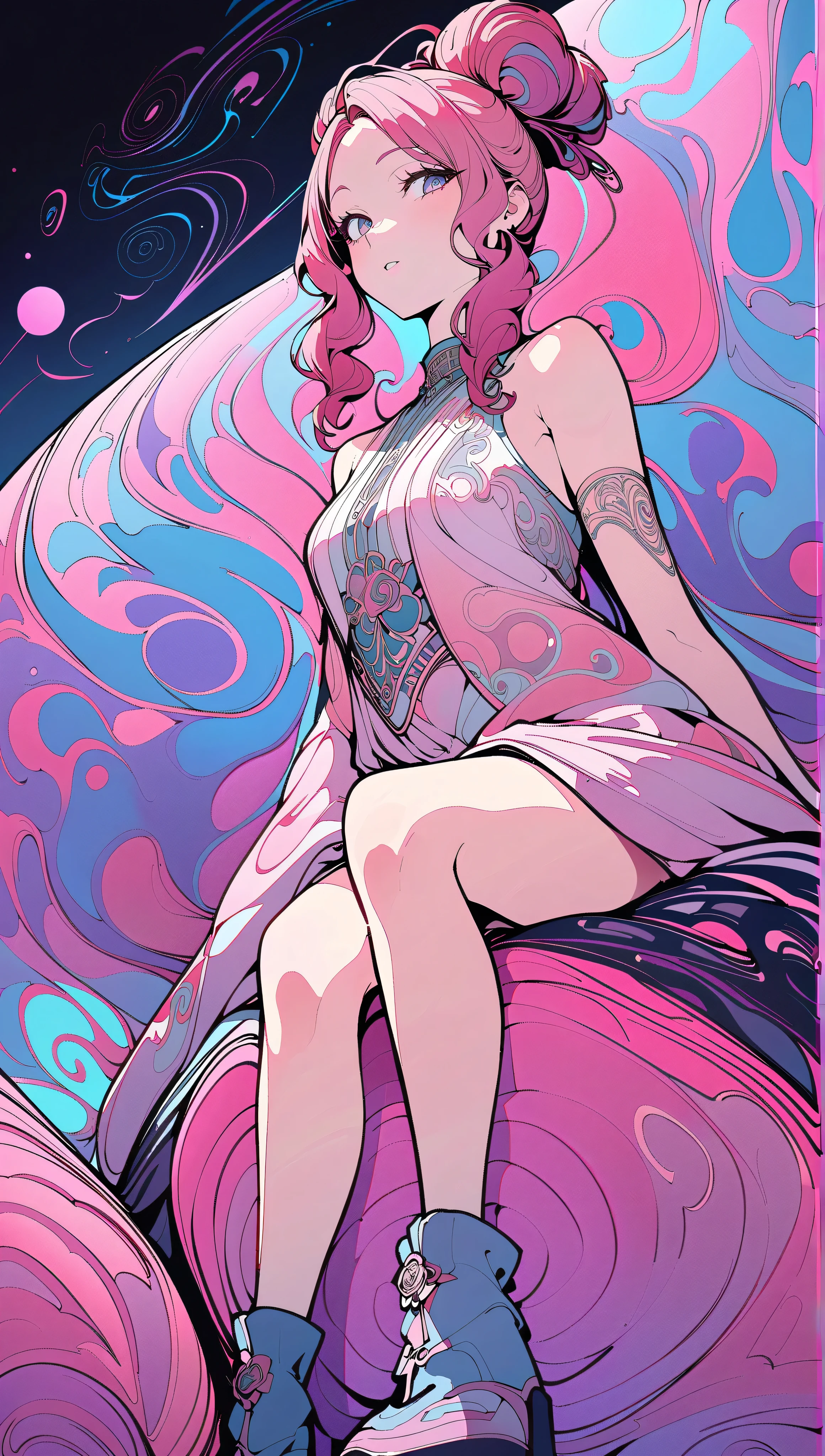 Aquatic world, background is underwater reef, seagrass, bubbles, surrounded by crimson fish, a beam of light, spotlights, ((frontal image, full body photo, looking up, perfect composition)), (a girl, wearing a white robe, Hanfu, Chinese style, (posture holding knees, curling belly, falling, face close to knees, barefoot bare legs, toes off the ground, fine sand on the seabed,)((a thick black long hair, spread upward like dark clouds, levitating, hair strands flying up))), and the water surface backlight forms a large whirlpool, master works, the best picture quality, exquisite facial features, more details, 8K resolution, unity rendering, cold tones, backlight, illustration, glow, blue eyes clear, lips slightly open, clear expressions, beautiful romance, beautiful artistic conception,