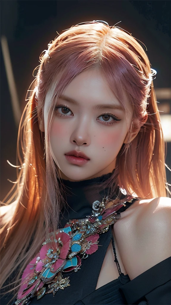 Highest quality, masterpiece, Ultra-high resolution, (Realistic: 1.4), RAW Photos, 1 Girl, Shiny skin, (Ultra-Realistic Details)), Portraiture, Global Illumination, Shadow, Octane Rendering, 8K, Ultra Sharp, big, South Korea details, Very intricate detail, Realistic Light, CGSoation Trend, Purple eyes, Glowing Eyes, To the camera, Neon Details,(Lighting on face:1.5)),((Delicately depicting the face:1.2)),((multicolored hair colors:1.2)),((Dreadlocks:1.2),(((Completely naked))),(((nsfw)))