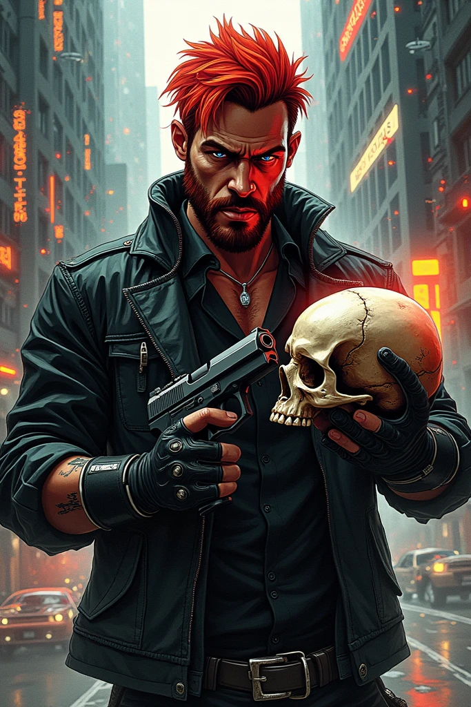 (extremely detailed 8k wallpaper),a medium shot photo of a fearful necromancer, intricate, high detail, dramatic, Arnold Schwarzenegger in Terminator,hooded shirt, holding m416 gun,open shirt.