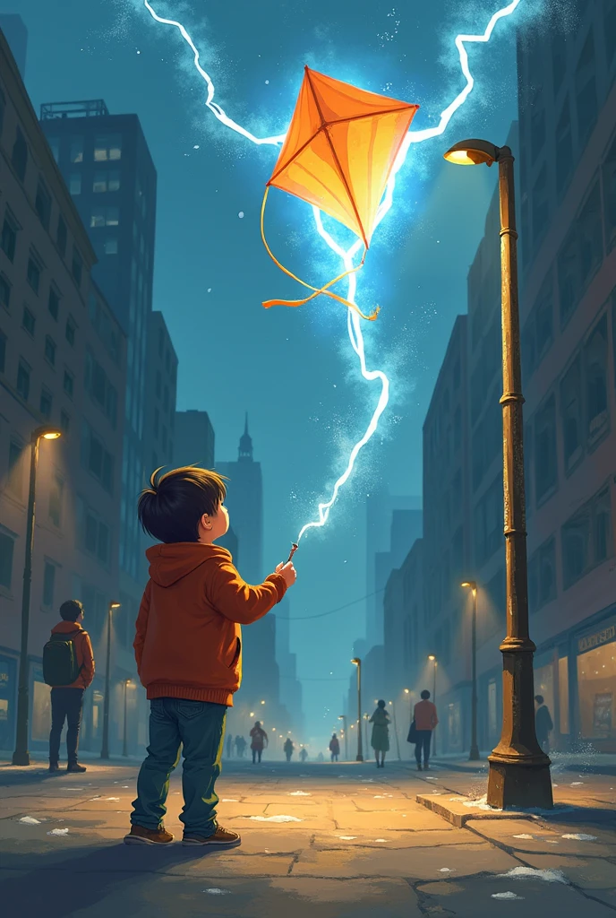 LightningMagicAI, kite, kite_flying, night, night_sky, 1boy, aged_up, lightning, field,, insane details, intricate details, hyperdetailed, ultra detailed, extreme detailed, highest detailed, high_detail, colorful, beautiful, hdr, photorealistic, highres, ultra_high_res, photography, aesthetic, extremely_delicate,, (masterpiece:1.3), (best_quality:1.3), (ultra_detailed:1.3), 8k, extremely_clear, realism, (ultrarealistic:1.3),