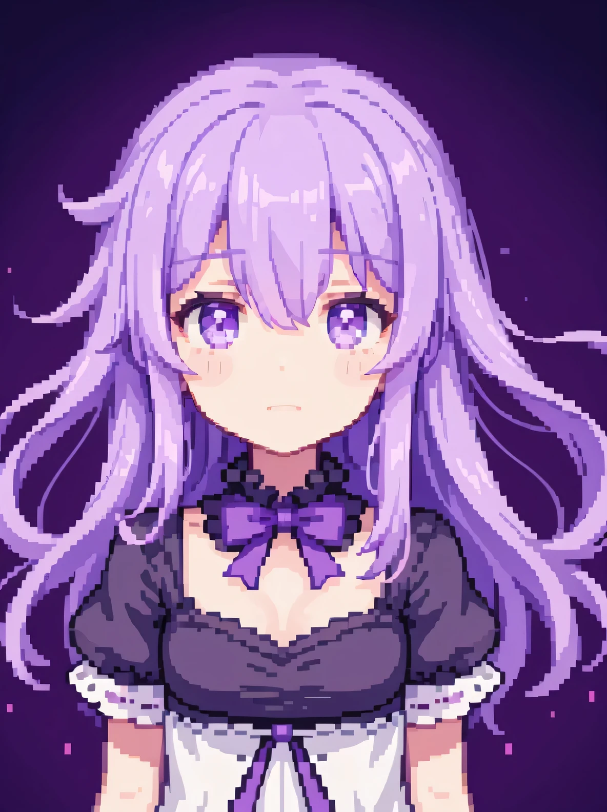 Portrait, girl, , light purple hair