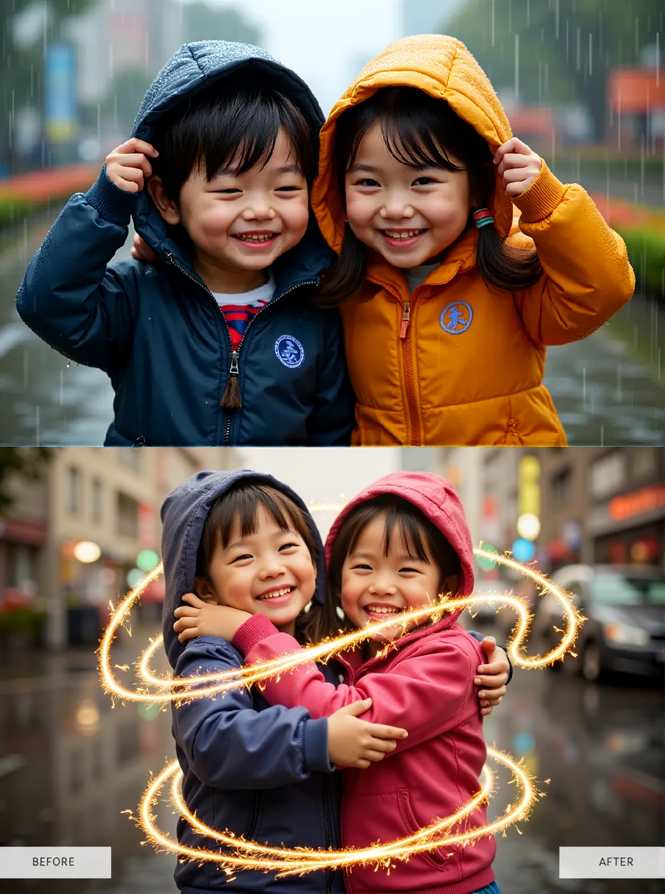 Estilo moderno, fundo branco, children's identification photo, bonito, menina sorridente, olhos escuros, cabelo curto, gravata borboleta, yellow BLACK jackets, de alta qualidade, soft yellow lights in children's hair.